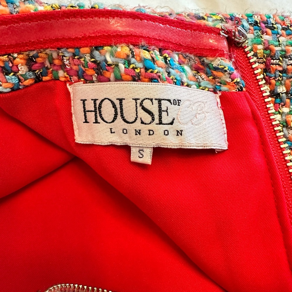 House of CB “Gabrielle” Tweed Corset Mini Dress — Size Small - Picture 4 of 6
